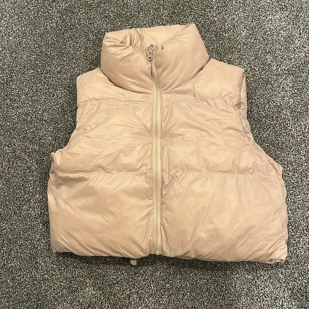 Tan puffer vest